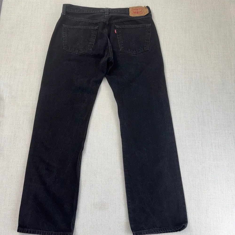 Levi's 501‎ Original Fit Black Jeans Men's 36x32 Button Fly 100% Cotton